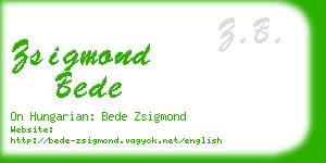 zsigmond bede business card